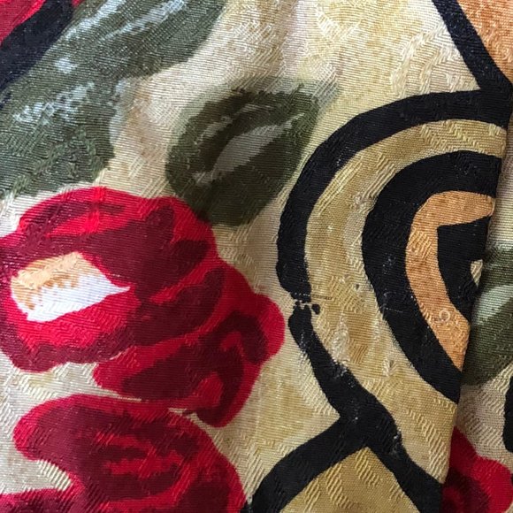 K Arnold Vintage Floral 100% Silk Shirt L - Picture 7 of 8